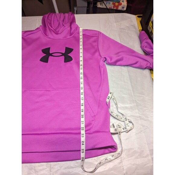 Under Armour Women's Size Medium Fleece BL Hdy Vivid Magenta Pullover Hoodie - Picture 12 of 14